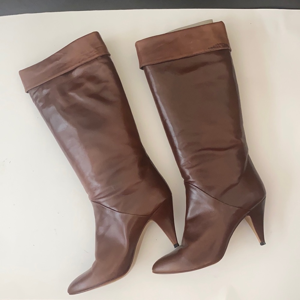 Nina Brown Leather Boots